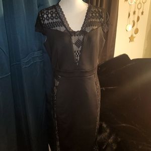 Black and Beige Cocktail Dress